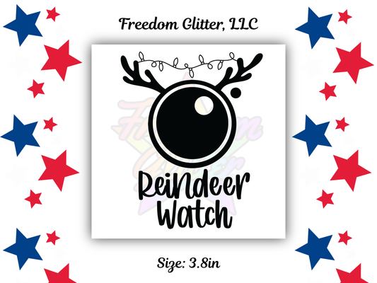 Reindeer Watch UVDTF Transfer – 3.8" Ornament Design