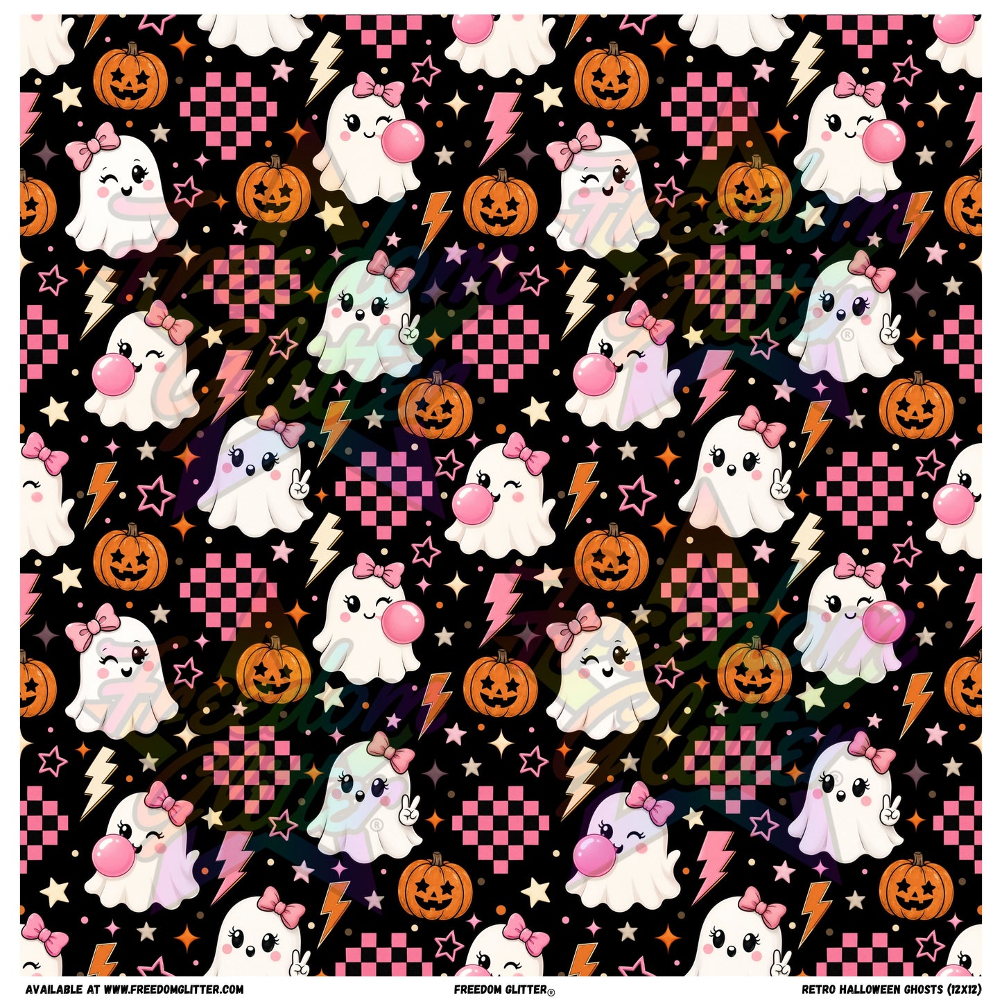 Retro Halloween Ghosts (Printed Vinyl)