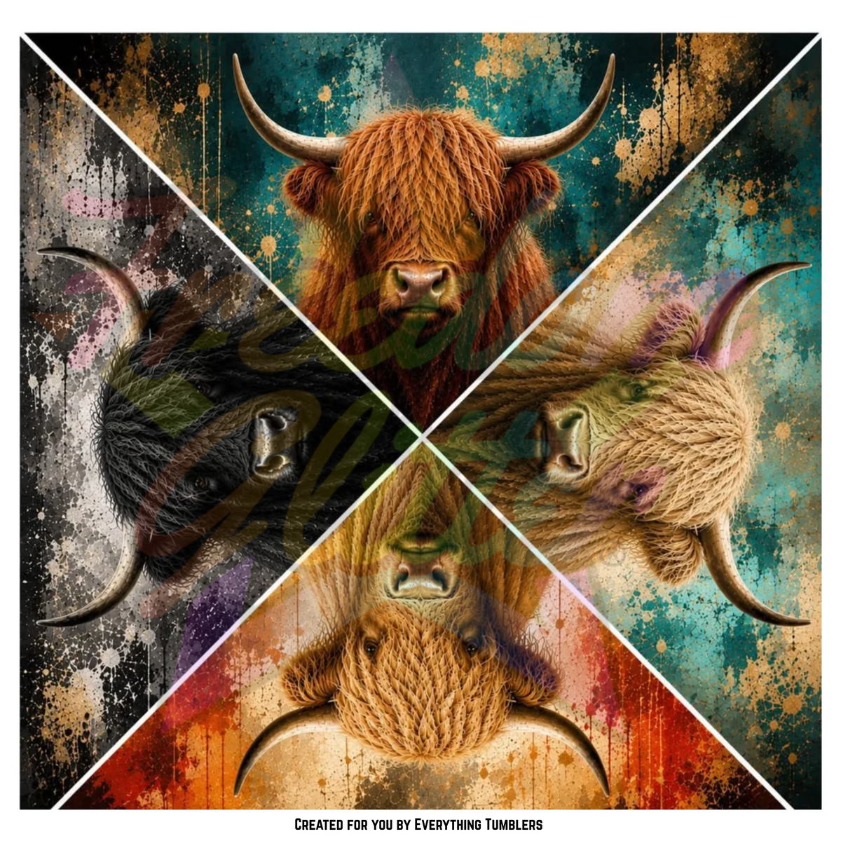 Rustic Highland Triangles (Printed Vinyl)