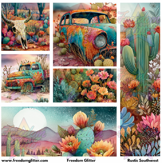 Mixed Image Sheet - Rustic Southwest (Printed Vinyl)