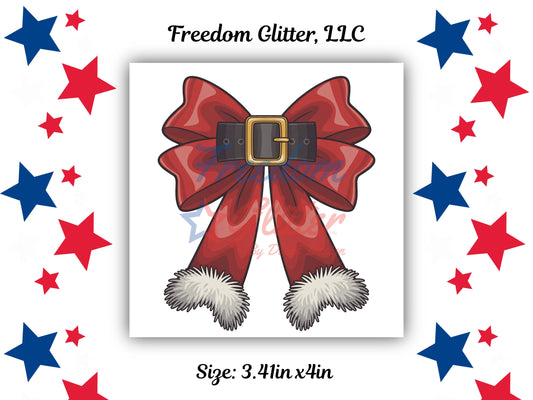 Santa Suit Coquette Bow Decal (UVDTF)