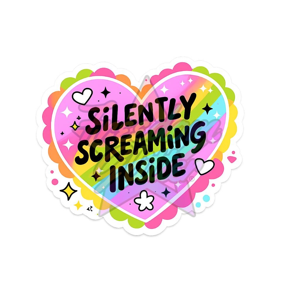 Sarcastic - Silently Screaming on the Inside 2" Badge Reel Acrylic Blank