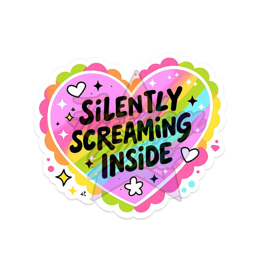 Sarcastic - Silently Screaming on the Inside 2" Badge Reel Acrylic Blank