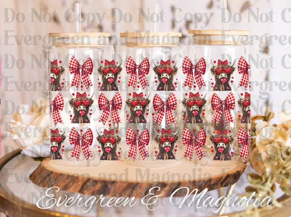 Sassy checkered Valentine cows