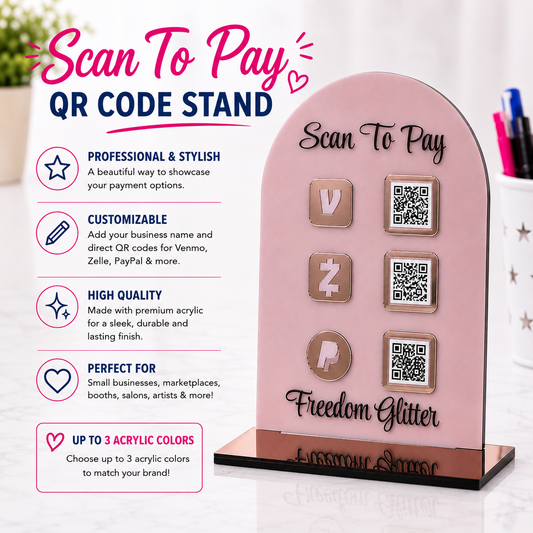 Custom Scan to Pay QR Code Stand