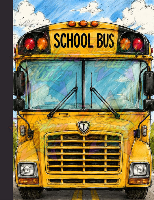 School Bus Notebook Cover