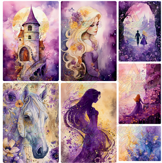 Mixed Image Sheet - Long Haired Princess (Printed Vinyl)