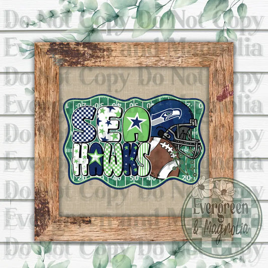 Seahawks football (distressed)