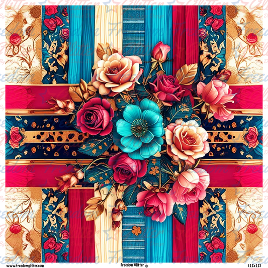 Serape & Roses (Printed Vinyl)