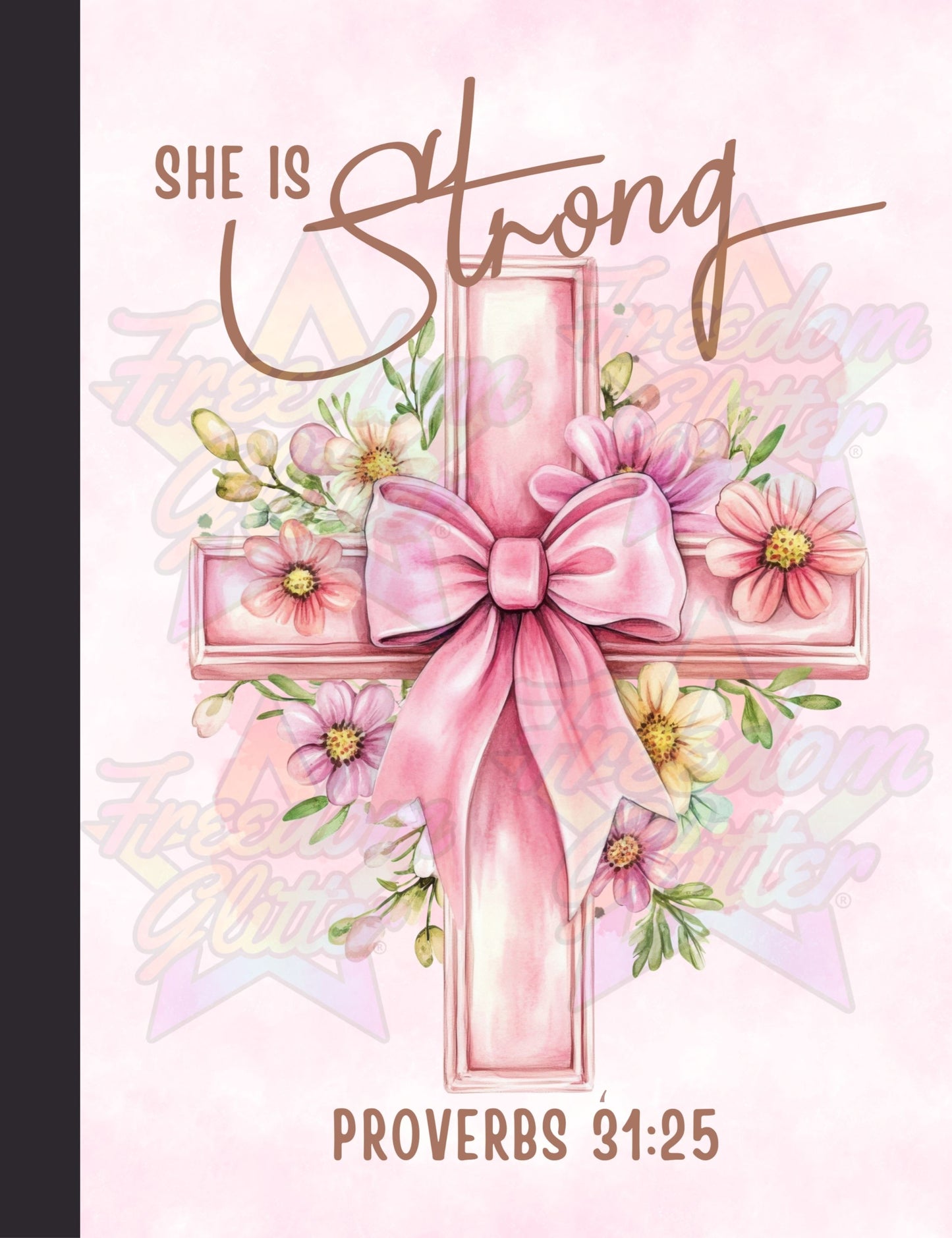 She Is Strong Notebook Cover
