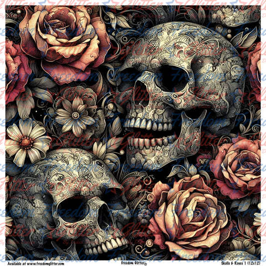 Skulls & Roses 1 (Printed Vinyl)