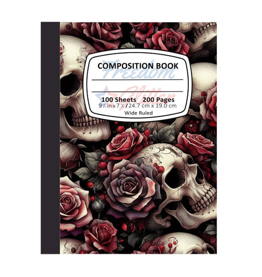 Skulls & Roses 2 Notebook Cover