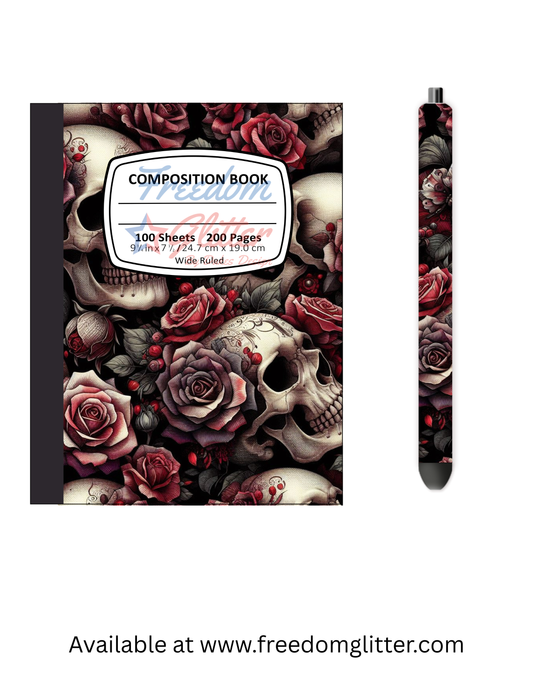 Skulls & Roses 2 Notebook Cover