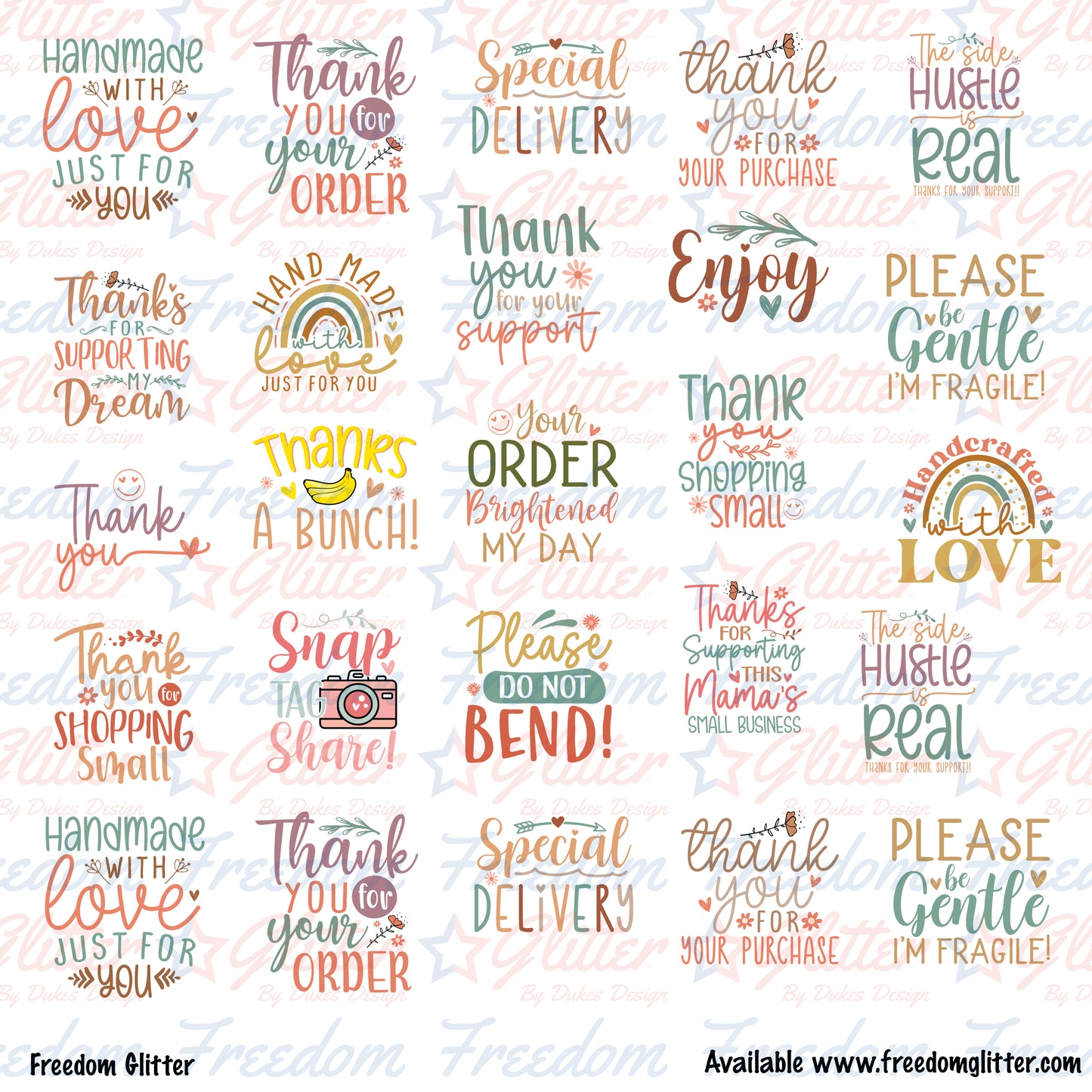 Boho Small Business Packaging Stickers