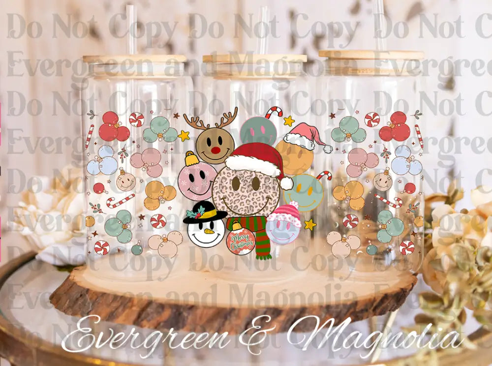 Smiley face retro christmas