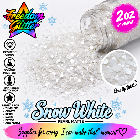 Snow White (Pearl Iridescent Glitter)