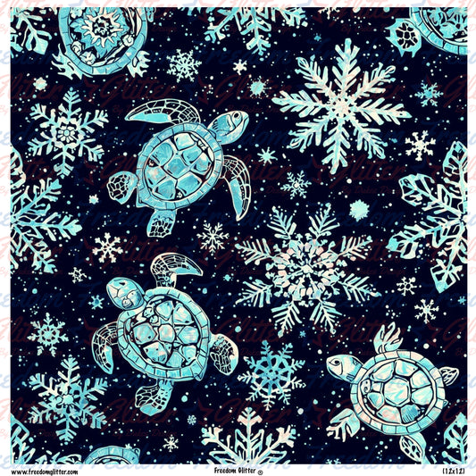 Snowflakes & Turtles 2 (Printed Vinyl)