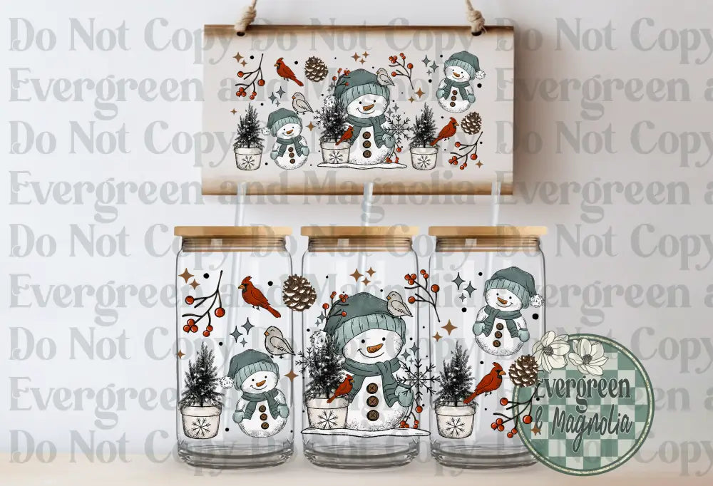 Snowman & Birds
