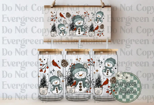 Snowman & Birds