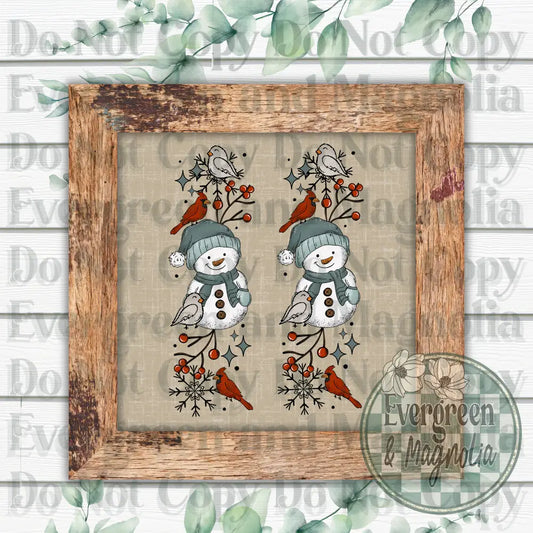 Snowman & Birds 3