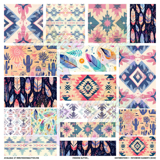 Patchwork Elements - Southwestern 1 (Printed Vinyl)