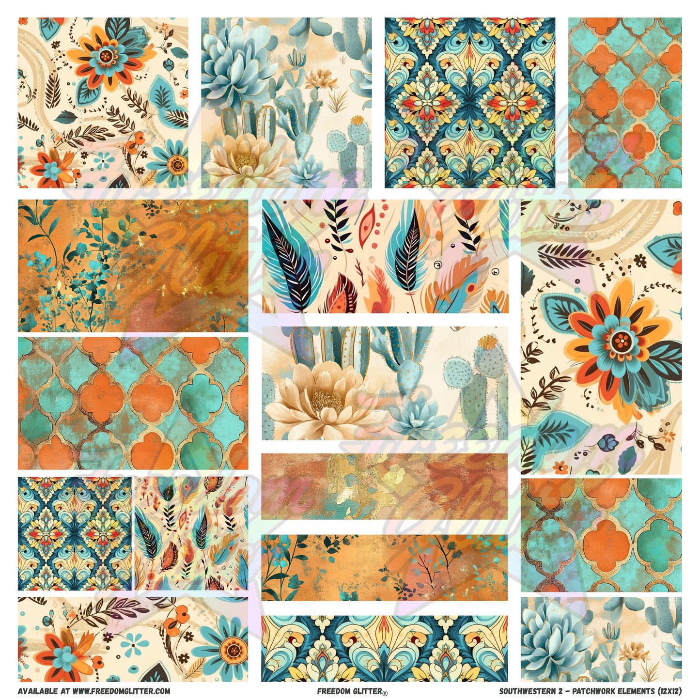 Patchwork Elements - Southwestern 2 (Printed Vinyl)
