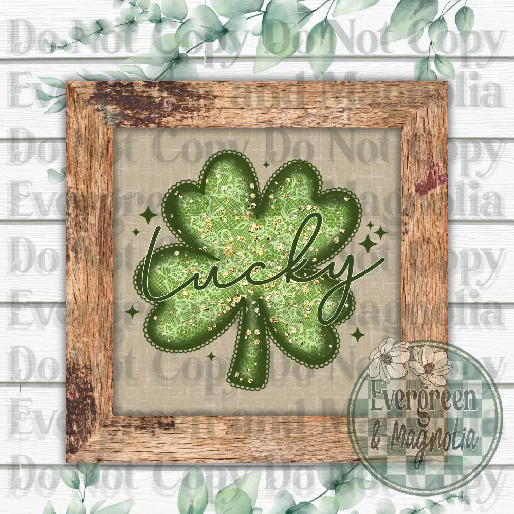 Sparkle Lace Lucky Shamrock
