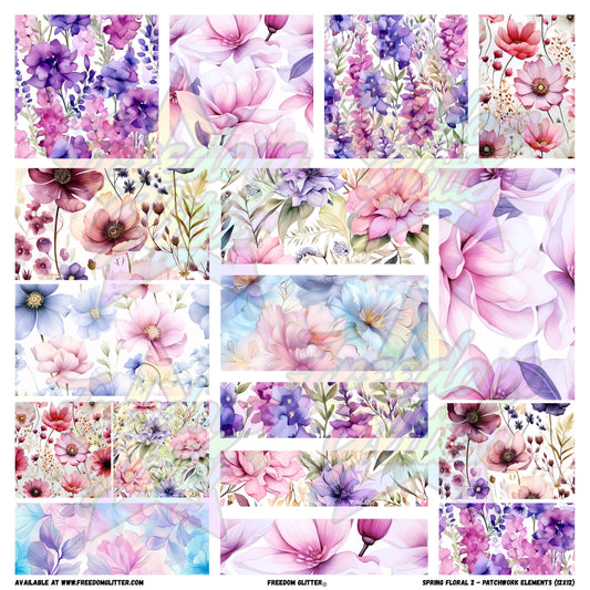 Patchwork Elements - Spring Floral 2 (Printed Vinyl)