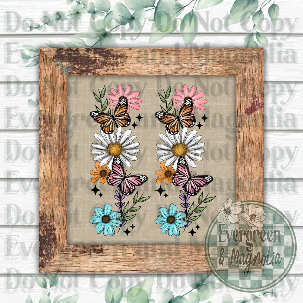 Spring daisy butterfly