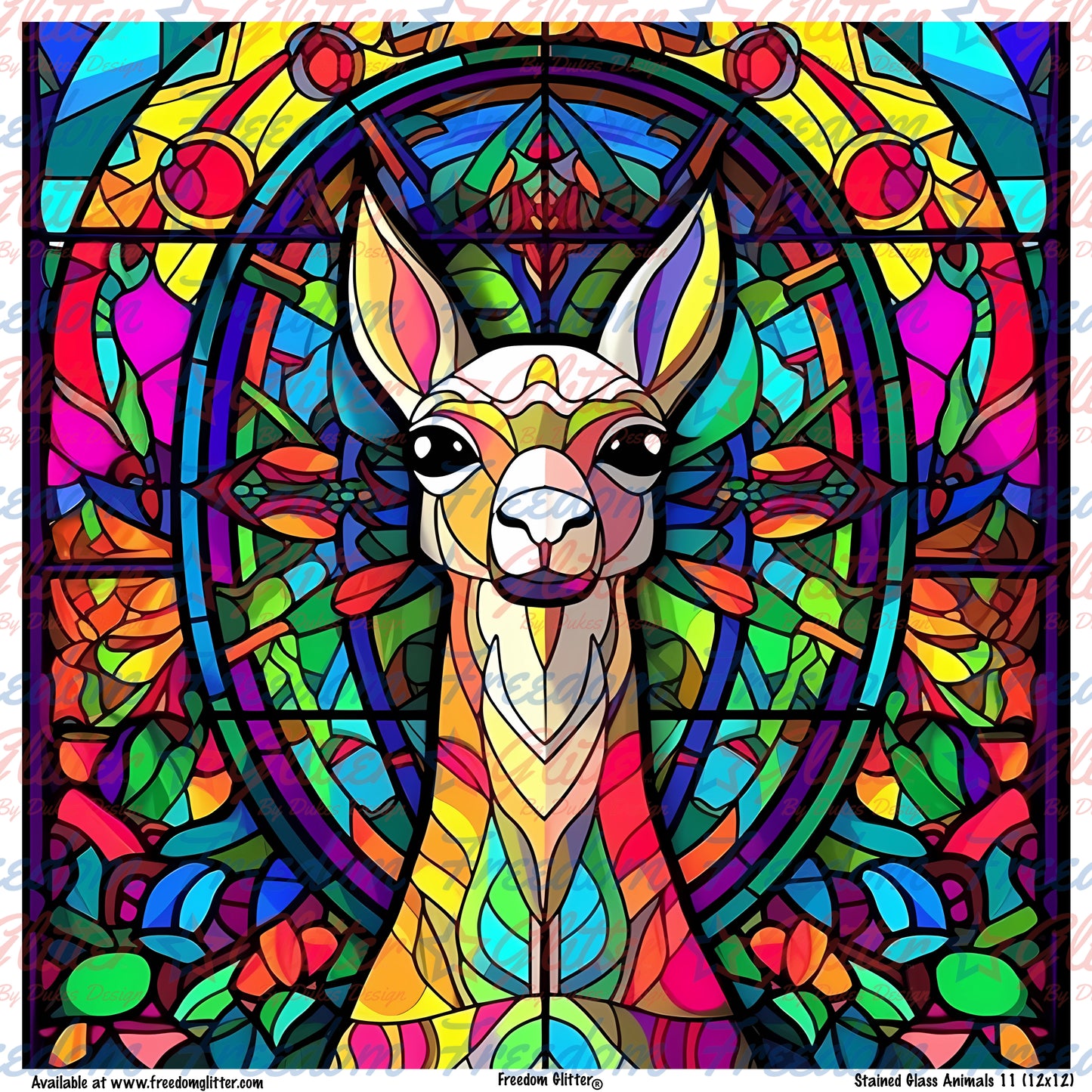 Stained Glass Animals 11 (Printed Vinyl)