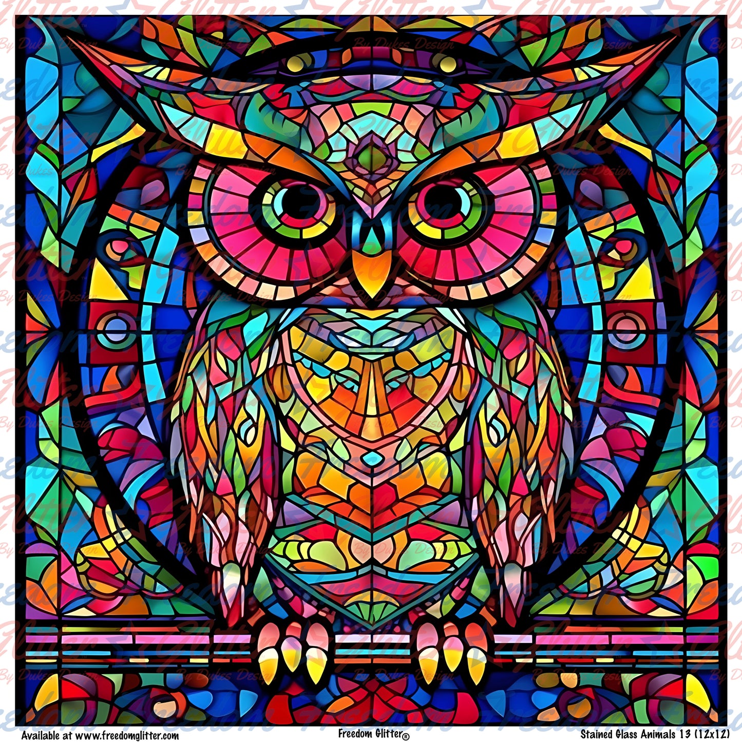 Stained Glass Animals 13 (Printed Vinyl)