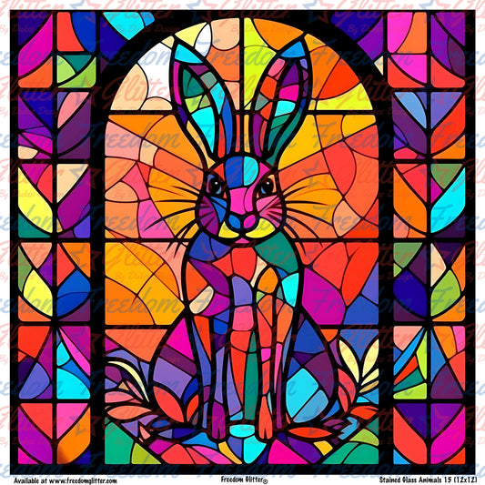 Stained Glass Animals 15 (Printed Vinyl)