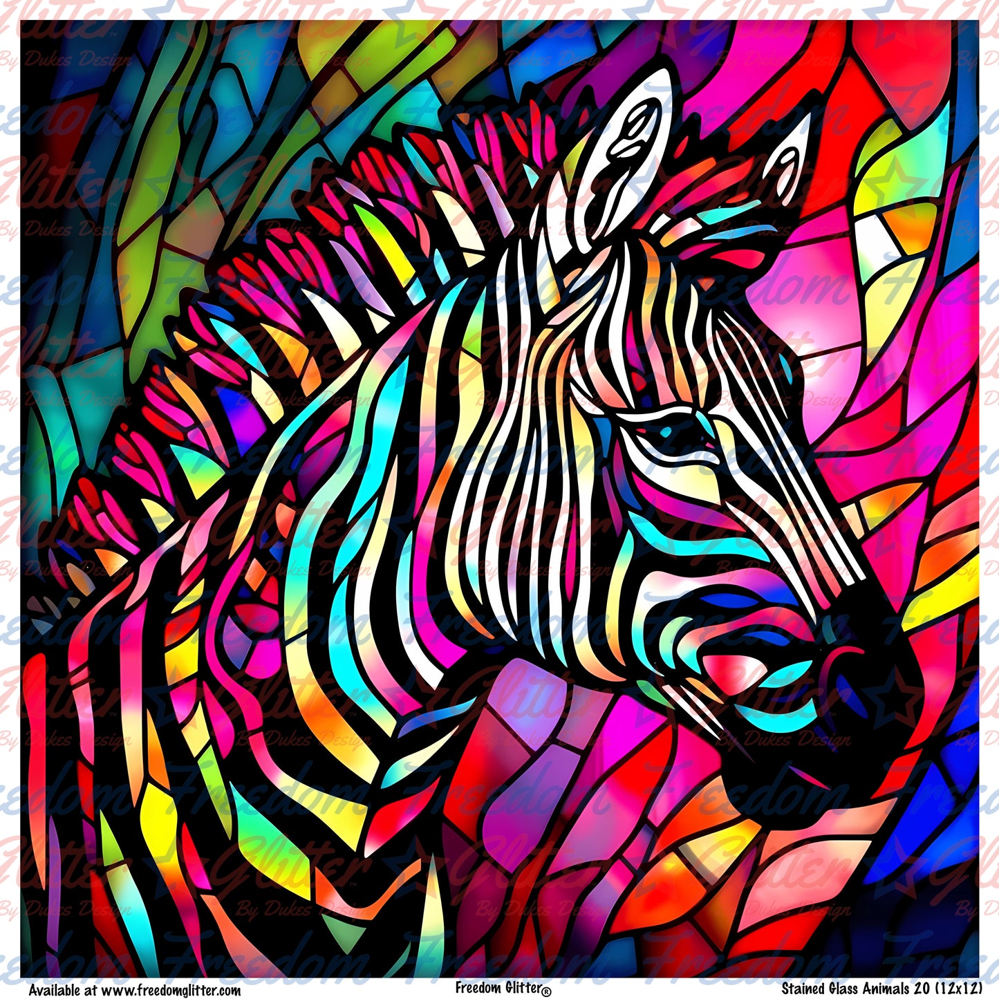 Stained Glass Animals 20 (Printed Vinyl)