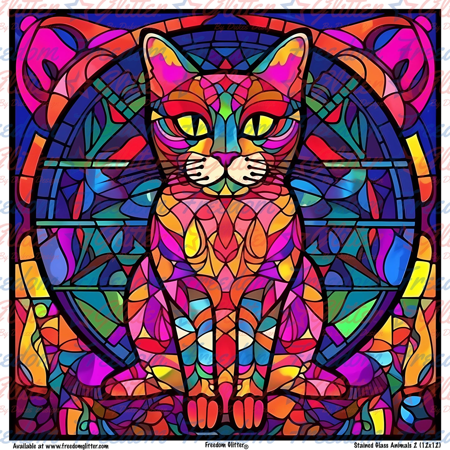 Stained Glass Animals 2 (Printed Vinyl)