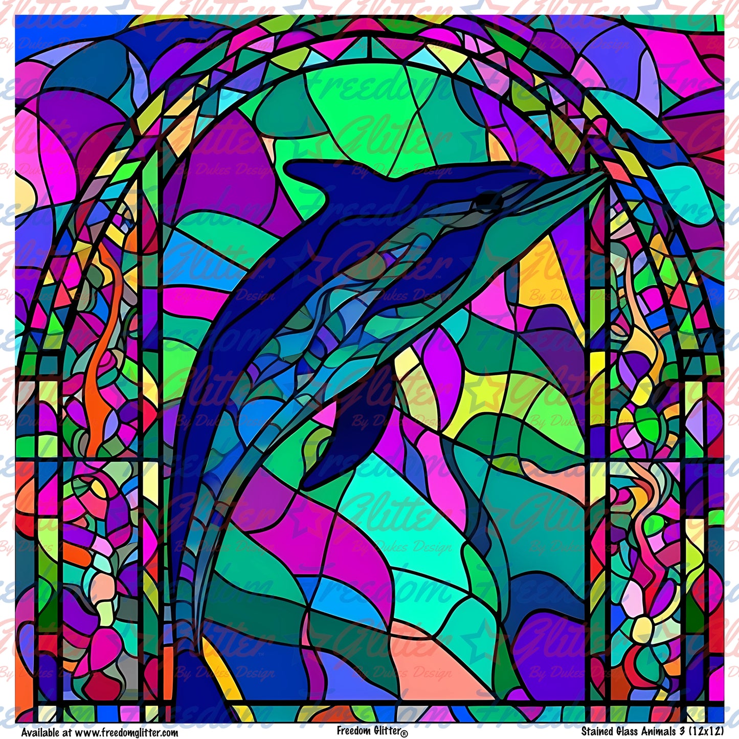 Stained Glass Animals 3 (Printed Vinyl)