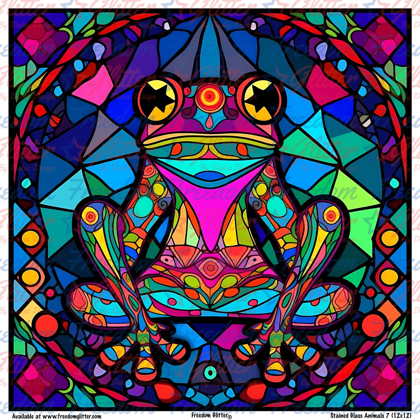 Stained Glass Animals 7 (Printed Vinyl)