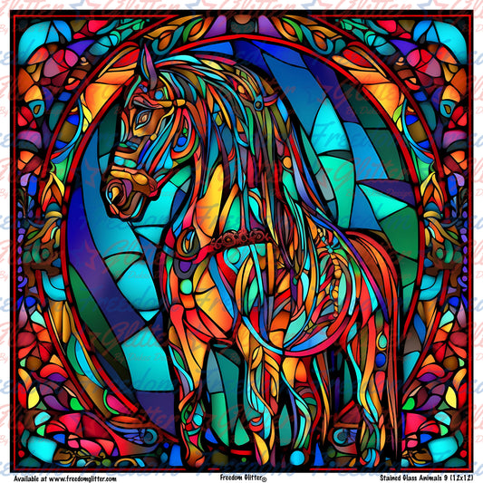 Stained Glass Animals 9 (Printed Vinyl)