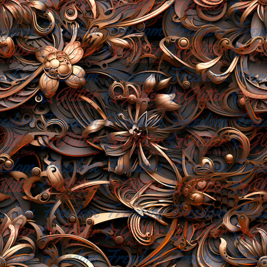 Floral Steampunk 1 (Printed Vinyl)