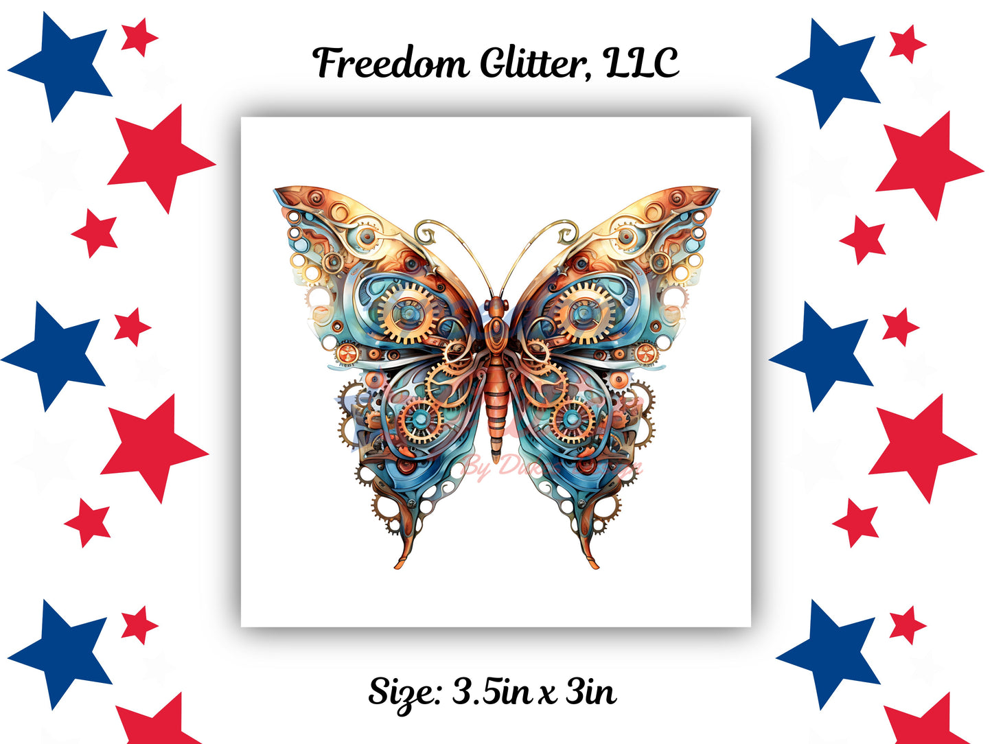 Steampunk Butterfly Decal (UVDTF)