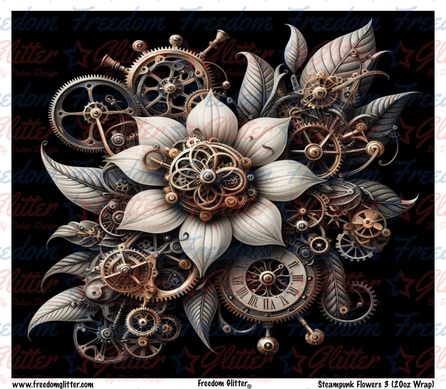 Steampunk Flowers 3 (Printed Vinyl)