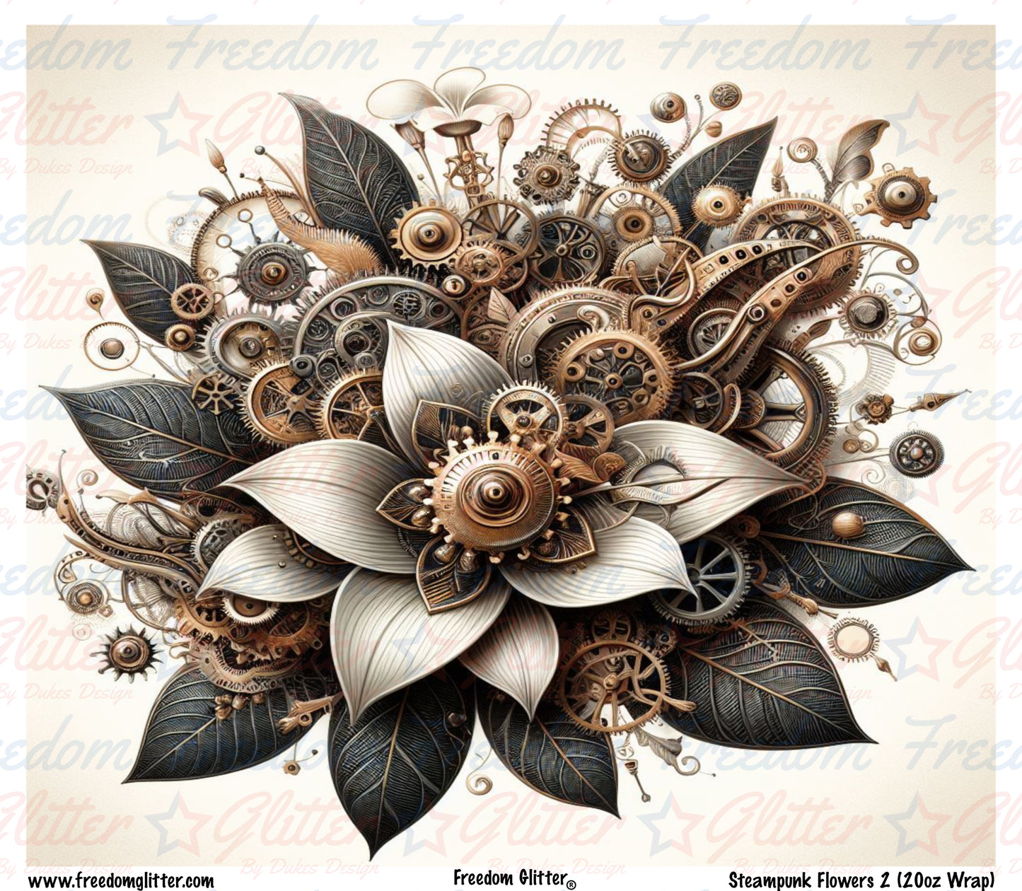 Steampunk Flowers 2 (Printed Vinyl)