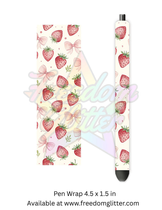 Strawberries & Bows 1 (Printed Vinyl)