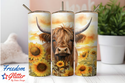 Sunflower Highland Cow (Sublimation)