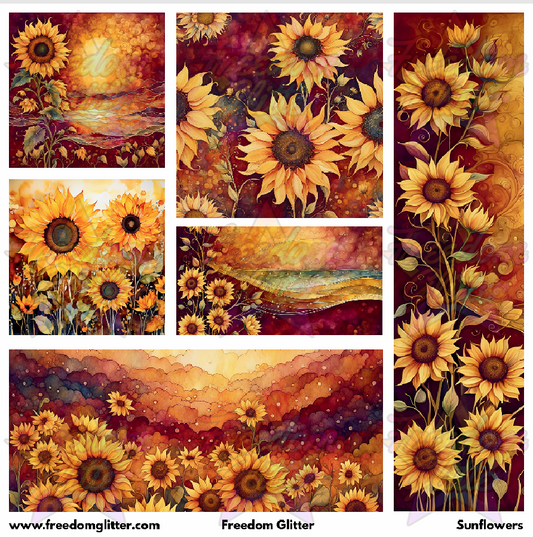 Mixed Image Sheet - Sunflowers (Printed Vinyl)