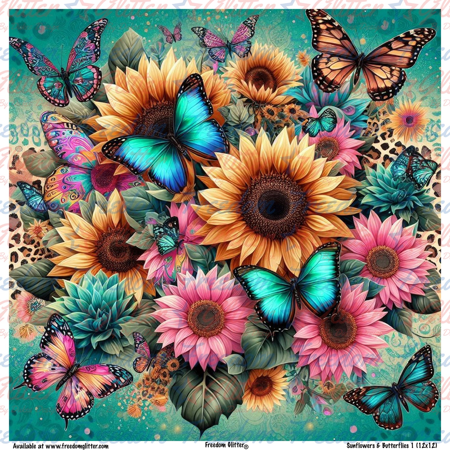 Sunflower & Butterflies 1 (Printed Vinyl)