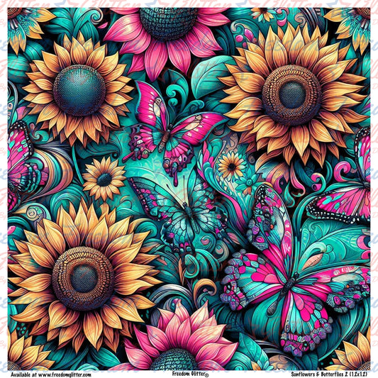 Sunflower & Butterflies 2 (Printed Vinyl)