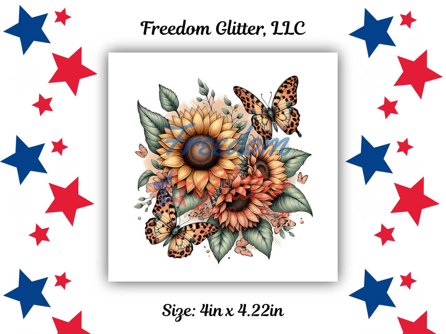 Sunflowers & Butterflies Decal (UVDTF)