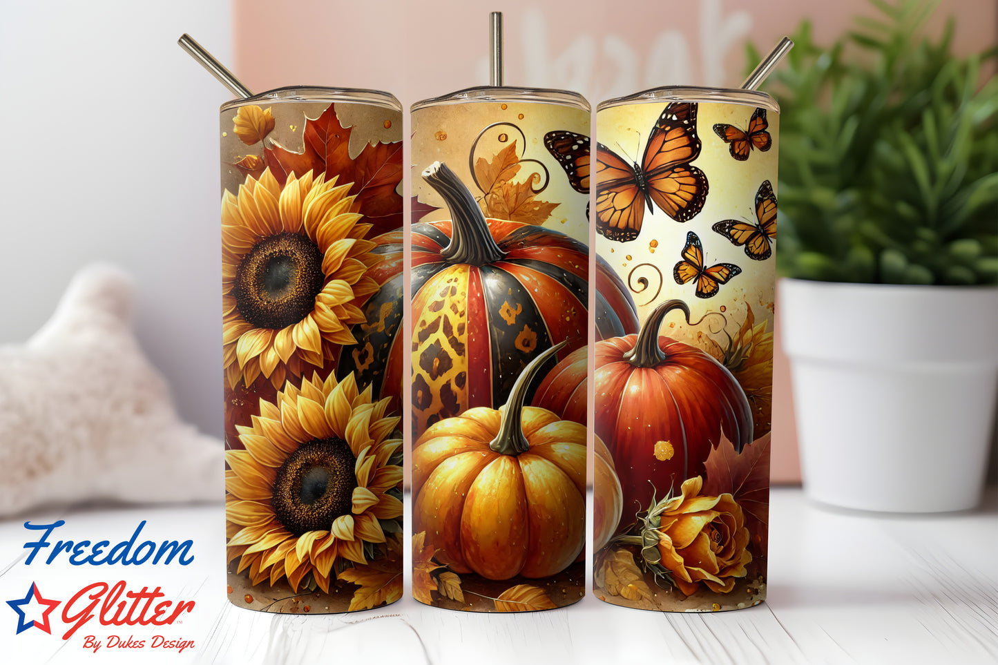 Sunflowers, Pumpkins & Butterflies (Printed Vinyl)