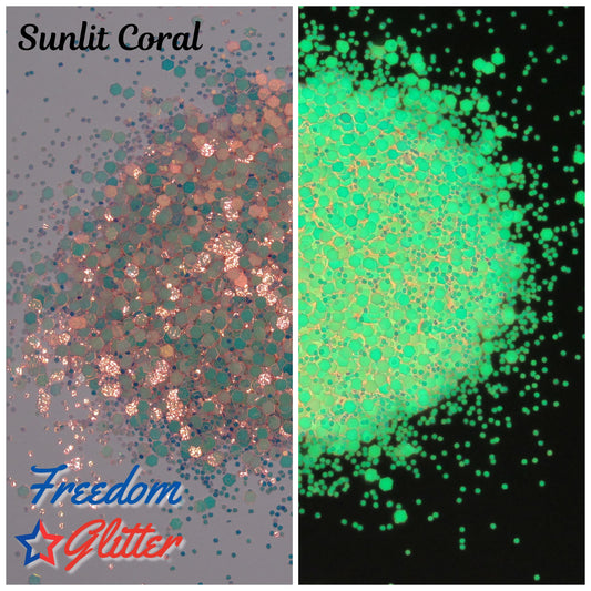 Sunlit Coral (Glow Glitter)