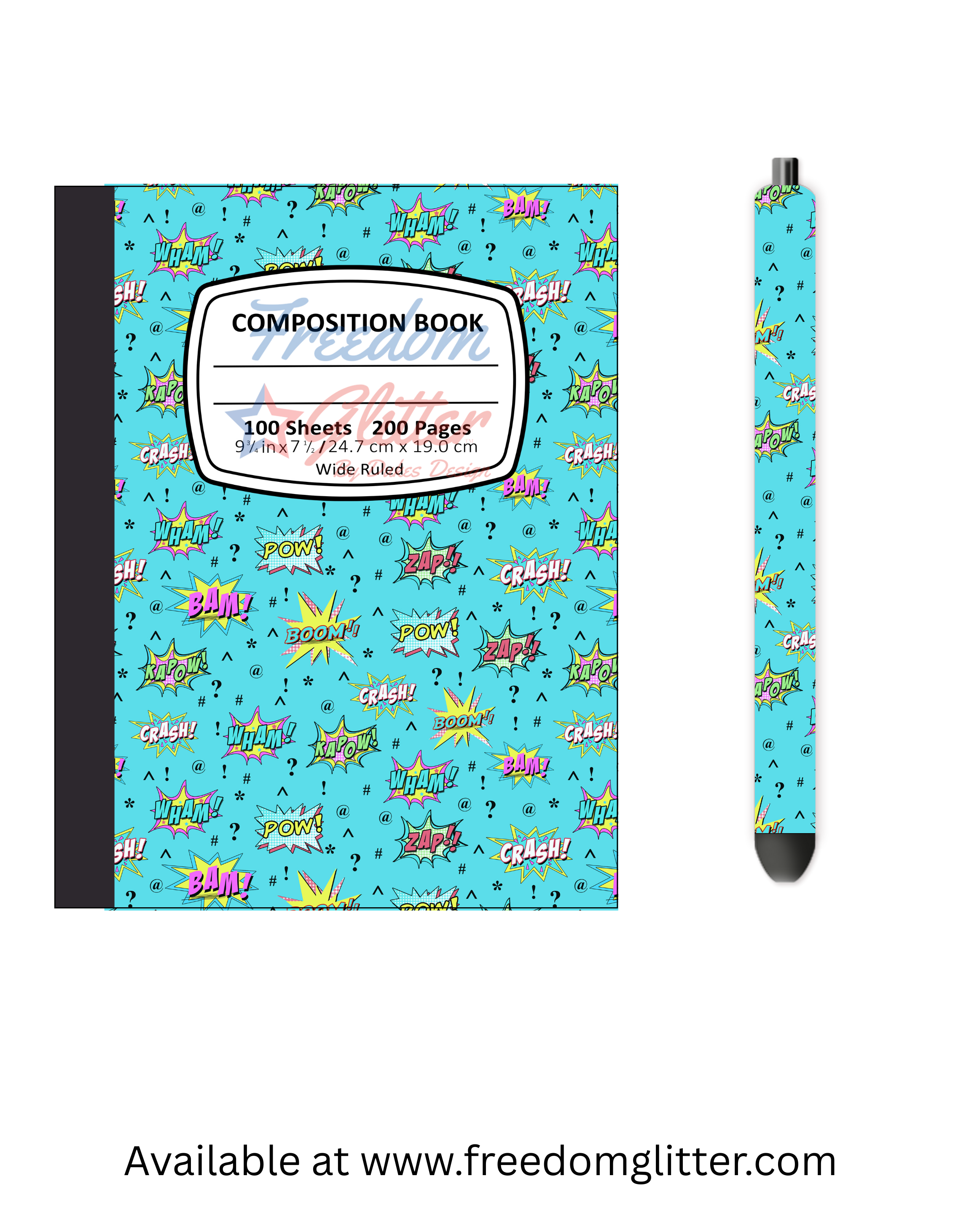 Superhero Math Notebook Cover Superhero 1 Notebook Cover – Freedom Glitter